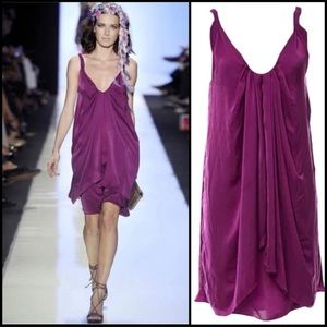 Diane Von Furstenberg Dark Magenta Drape Dress. Worn once!